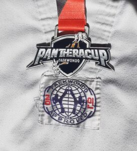 Silbermedaille des Panthera-Cup vor Dobok